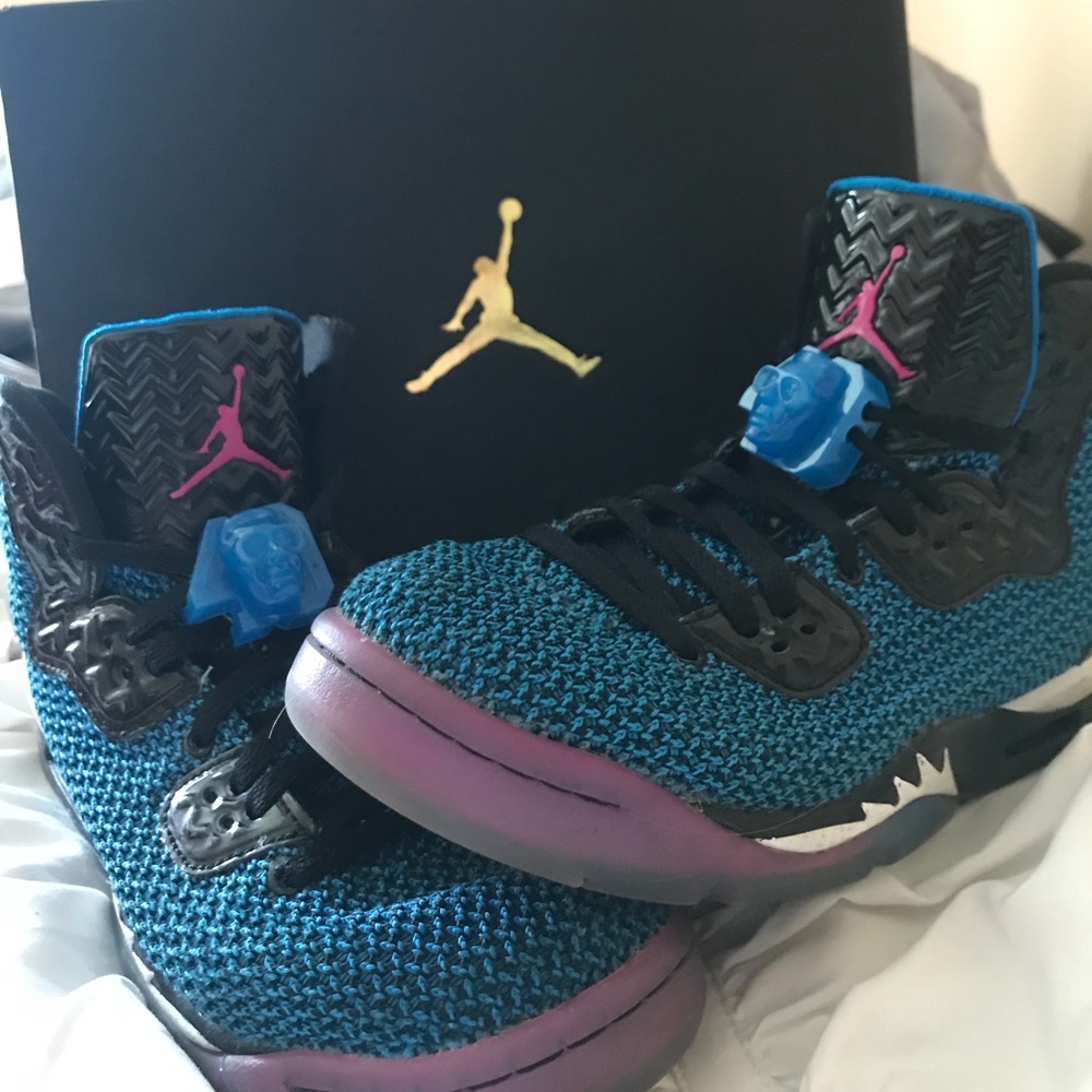 Blue and Purple Nike Air Jordan’s